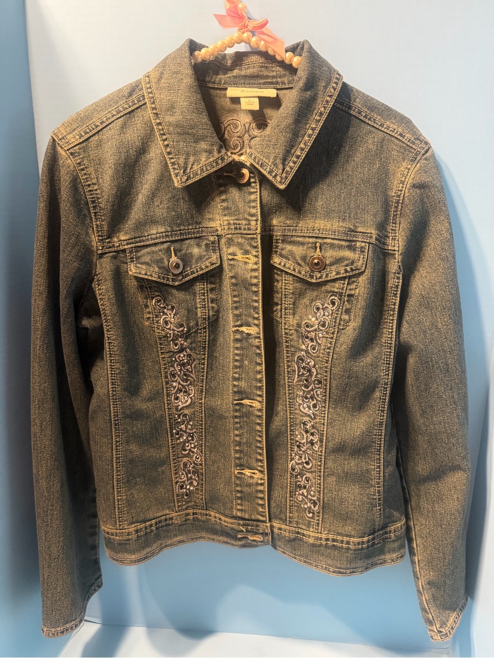 Vintage Dressbarn Embroidered Denim Jacket